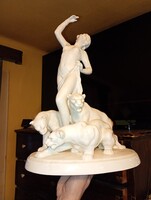 ROYAL DUX -  - AKT PÁRDUCCAL  46 cm talapzaton szignó  képeken látható állapotban