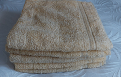 Használt, de jó állapotú osztrák gyártású sárga vastag frottir fürdőlepedő,törülköző 5 db 73x150 cm