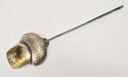 Antik ezüstözött cukorszóró kanál