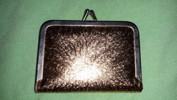 Vintage kis csókzáras varrókészlet utazóméretű arany csillámos " BUKSZA " forma HIBÁTLAN 6X9 cm