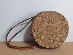 Bohém Vintage kerek fonott táska ALKUDHATÓ