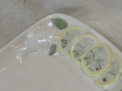 Citromos, halas kerámia tál