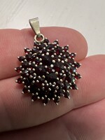 Vintage cseh gránát ezüst medál