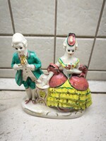 Kerámia figurális szobor, barokk pár eladó!