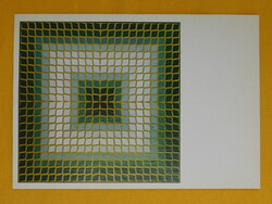 Képeslap - Victor Vasarely: Quasar-dia 2 - 1965.