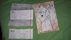 EREDETI CCCP CSAJKOVSZKIJ-ANYEGIN OPERA (Евге́ний Оне́гин) szovjet műsörfüzet+4db belépőjegy KREML