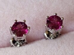 Rodolit gránát 925 ezüst fülbevaló