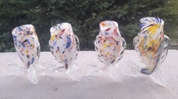 Muranoi hal formájú üvegpoharak