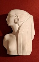 „Art Deco egyiptizáló női mellszobor – 20. századi