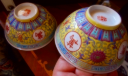 Kínai kézi festett tál-az ár a 2 db-ra vonatkozik