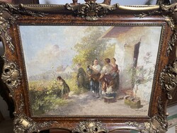 Ács Ágoston gyönyörü festmény gyönyörü keretben