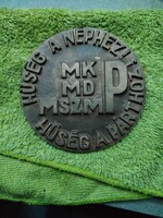 MKP MDP MSZMP Jelvény, emlék érem.