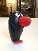 MAGYAR POSTA, FEKETE HOLLÓ RETRO REKLÁM, MŰANYAG SZOBOR 14 CM