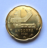 Andorra - 20 euró cent - 2024 - Sant Marti de la Cortinada templom