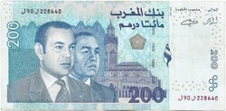 200 dirham dirhams 2002 Marokkó