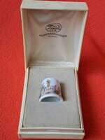 Régi német HUTSCHENREUTHER porcelán gyűszű eredeti dobozában