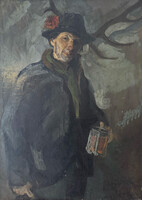 Ismeretlen festő - Vadász sörrel a kezében