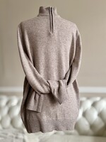 M&S L-XL-es 100% gyapjú pulóver zipzáras nyakkal