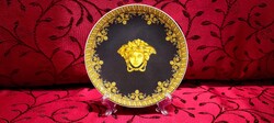 Eredeti Rosenthal Versace "I Baroque Nero" porcelán dísztányér (10 cm) – Gyűjteményből!