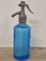 Fél literes "ARTESIA RT" kék - fejazonos szódásüveg  1926 VAGY 1928-AS beütéssel