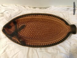 KÍNÁLÓ - 55 cm - SARREGUEMINES - PORCELÁN - FRANCIA  - 55 x 26 cm - HIBÁTLAN