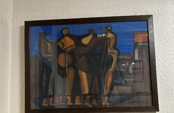 Absztrakt festmény  . Barcsay Szignóval