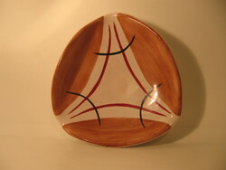 Retro Bodrogkereresztúri kerámia tál BF jelzéssel