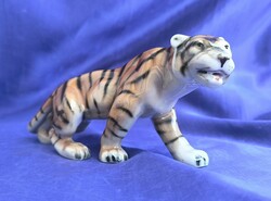 Porcelán tigris. Royal Dux. Hibátlan!