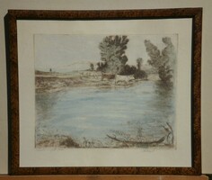 (N) Komjáti-W. Gyula (1894-1958) : Tehenek a vízparton