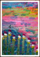 Spring meadow  -50cmx70cm abstract vászonkép