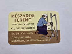 Mészáros Ferenc víz-, gáz-, fűtésszerelő 1999. évi kártyanaptár - Debrecen