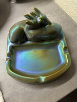 Zsolnay eozin őzes hamutartó