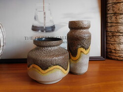 Veb Haldensleben mid century vázacsalád - 2 darab -  18.5 cm és 14 cm