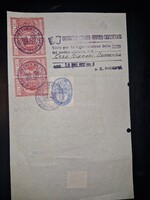 1932, olasz irat Milánó városi illetékbélyeggel