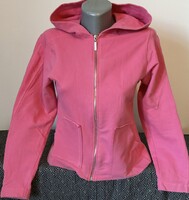 Csuklyás pink felső L