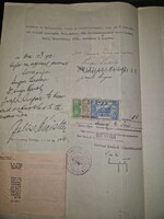 1931, New York, magyar konzulátus, ritka konzuli illetékek iraton