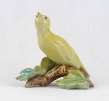 1Y523 Sárga énekes madár IRIS porcelán szobor sárgarigó 11 cm