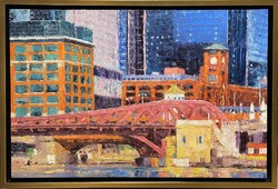 Baráth Judit (1950 -): Whirlpool building at the Chicago River Chicago