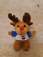 Pepsi Cola plüss rénszarvas kulcstartó, Pepsi reklám