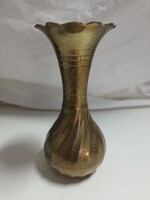 Indiai tölcsér alakú réz váza - 14,5 cm
