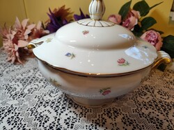 Eladó gyönyörű régi KPM hatalmas virágos leveles tál!