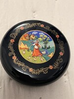 Vintage Hallmark dekoratív doboz – pasztorális hangulat a 20. század második feléből