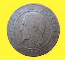 Francia 10 centimes 1855 BB (W58)