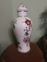 Hollóházi porcelán fedeles váza 32 cm