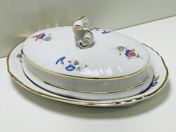 ÚJ! Hollóházi Hajnalka mintás vajtartó