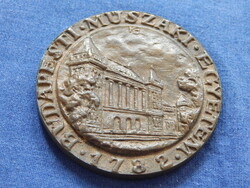 Budapest Műszaki Egyetem 1782 / 1945-1975 felszab. 30. évforduló - jelzett bronz plakett 70  mm