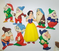 Plastik Hófehérke és a hét törpe, Walt Disney mesefigurák a 70-es évekből