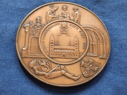 Fritz Mihály: A Pécsi Egyházmegye Ezer Éves-2009 - jelzett bronzplakett 80,5 mm