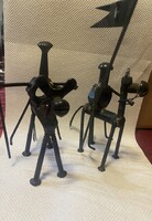 Fém csavar lovas szobrok