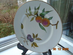 Royal Worcester Evesham FLAMEPROOF Porcelain TŰZÁLLÓ porcelán gyümölcsmintás tál 25,5 cm